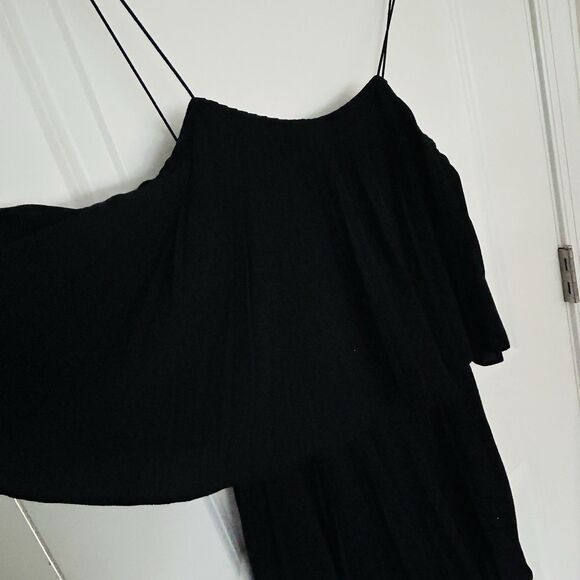 CC Cousin Couture Black Romper Shorts Sz S Small Pleated - Picture 3 of 7